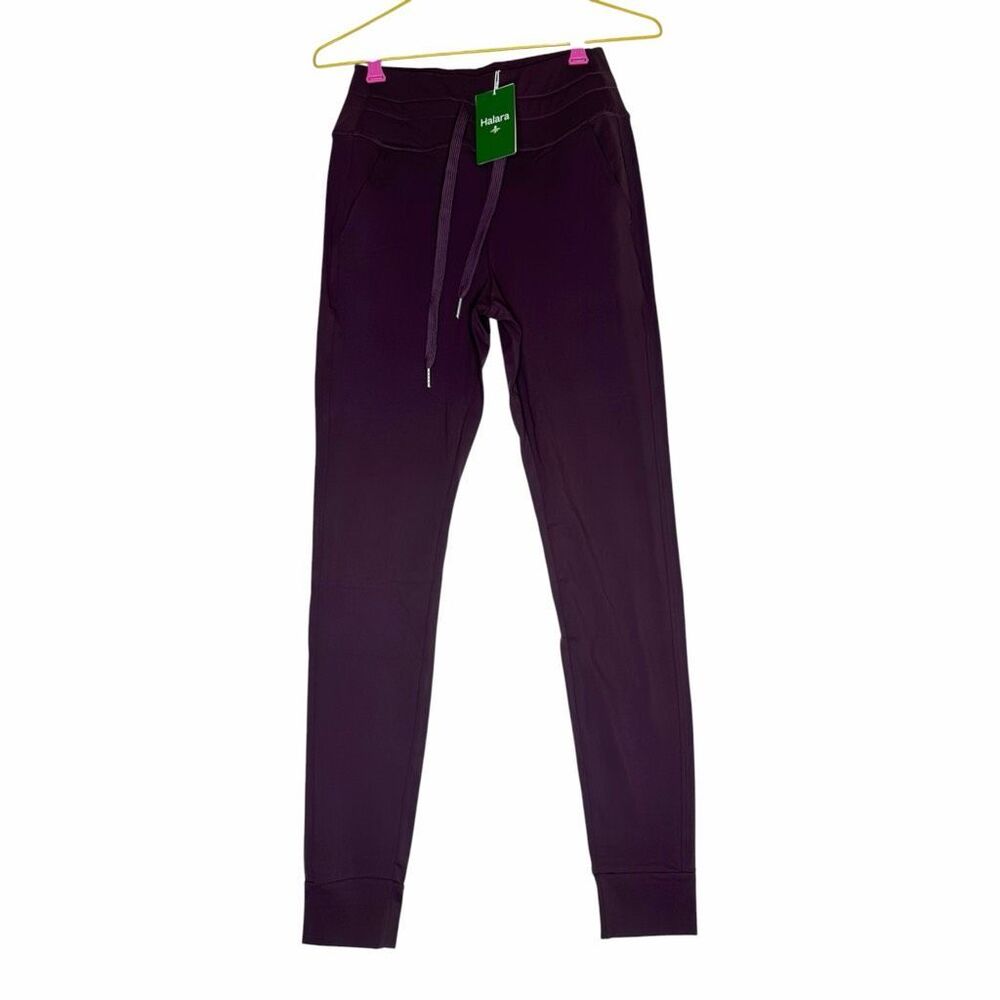 NEW Halara Patitoff Flow Joggers Deep‎ Plum Purple Small Tall